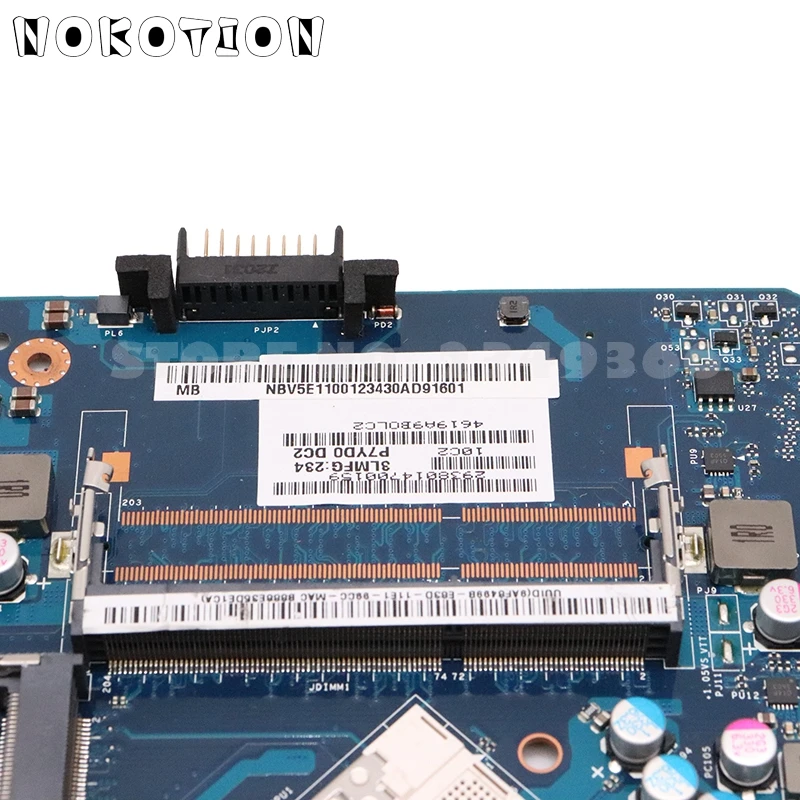 NOKOTION Pre Acer ASPIRE 7750 7750G notebook doske P7YE0 LA-6911P MBRMK02001 MB.RMK02.001 HD 6630M gpu HM65 DDR3