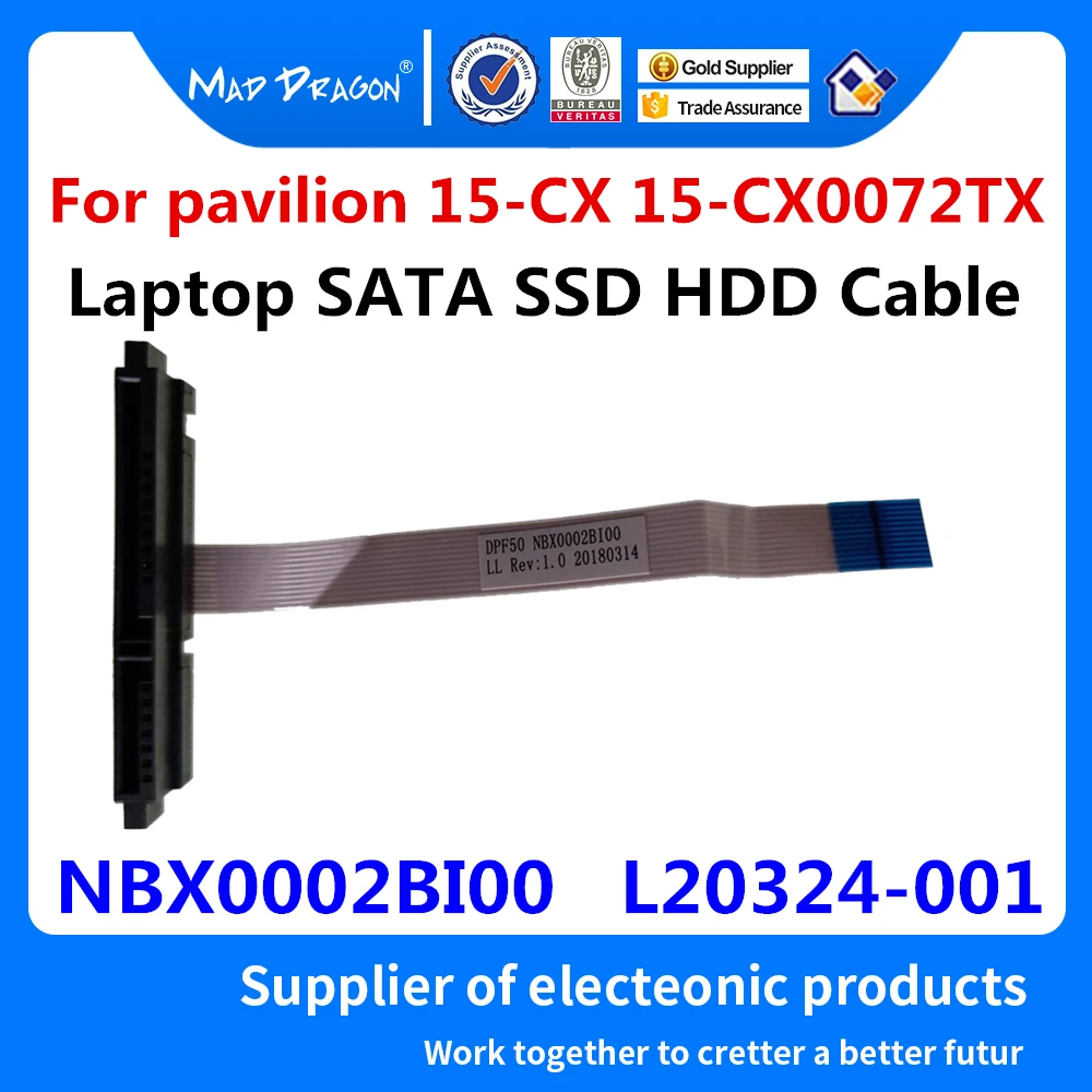 Notebook SSD HDD kábel SATA pevný disk port kábel Pre HP pavilion 15-CX 15-CX0072TX 15-CX0075TX 15-CX0071TX NBX0002BI00 L20324-001