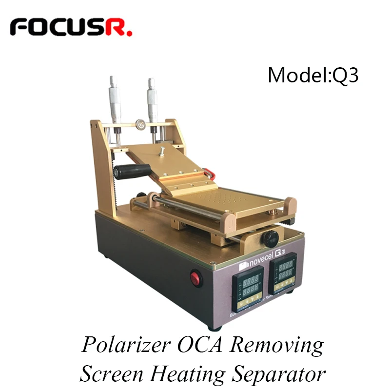 Novecel Q3 Polarizer OCA Lepidlo Odstrániť Stroj LCD Displej Vonkajšieho Skla Kúrenie Deliaci Stroj na Obrazovke Separátor Stroje