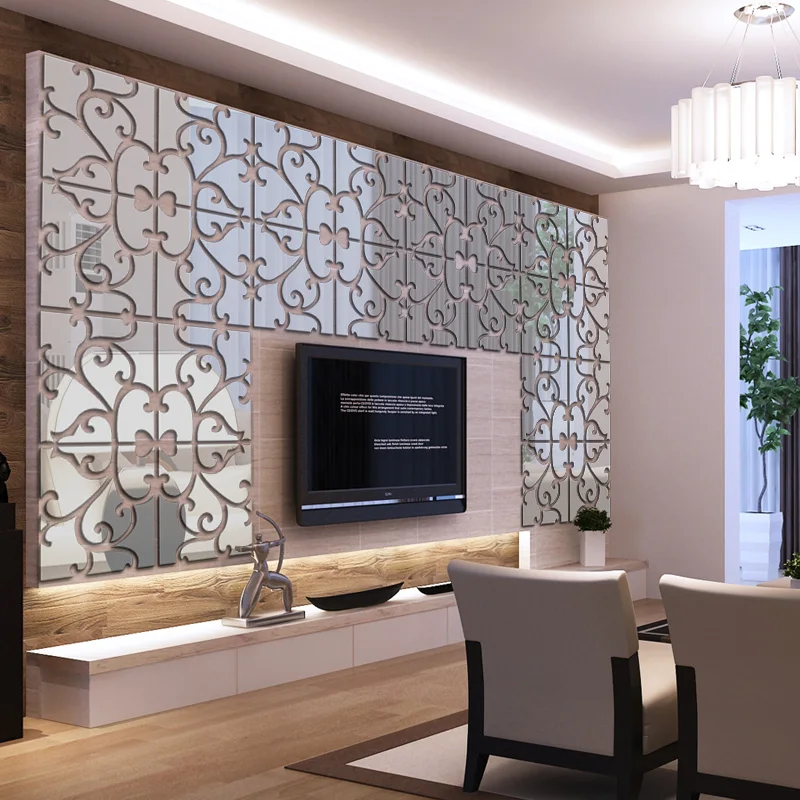 Nové 3d zrkadlo samolepky na stenu akryl nálepky adesivo de parede domova moderné veľké dekorácie motýľ
