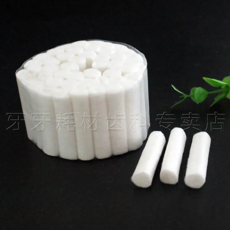 NOVÉ 750pcs Zubné Hemostatickej lekárske Bavlnenou handričkou Bavlna Okruh Roll Box dentálnych Materiálov Ústne Dodávky