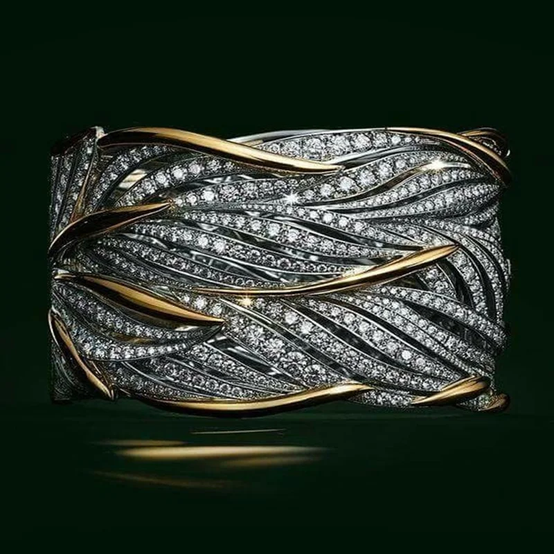 Nové 925 Sterling Silver Ring Vykladané Kryštálmi Zirkón Prsteň Pre Ženu Kúzlo Šperky Darček