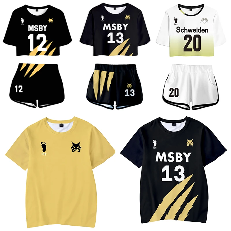 Nové ! Anime Haikyuu Cosplay Kostým Letnej Školy MSBY Volejbal Tím Jersey Tričko Muži Ženy Karasuno Koukou Športové C42M2