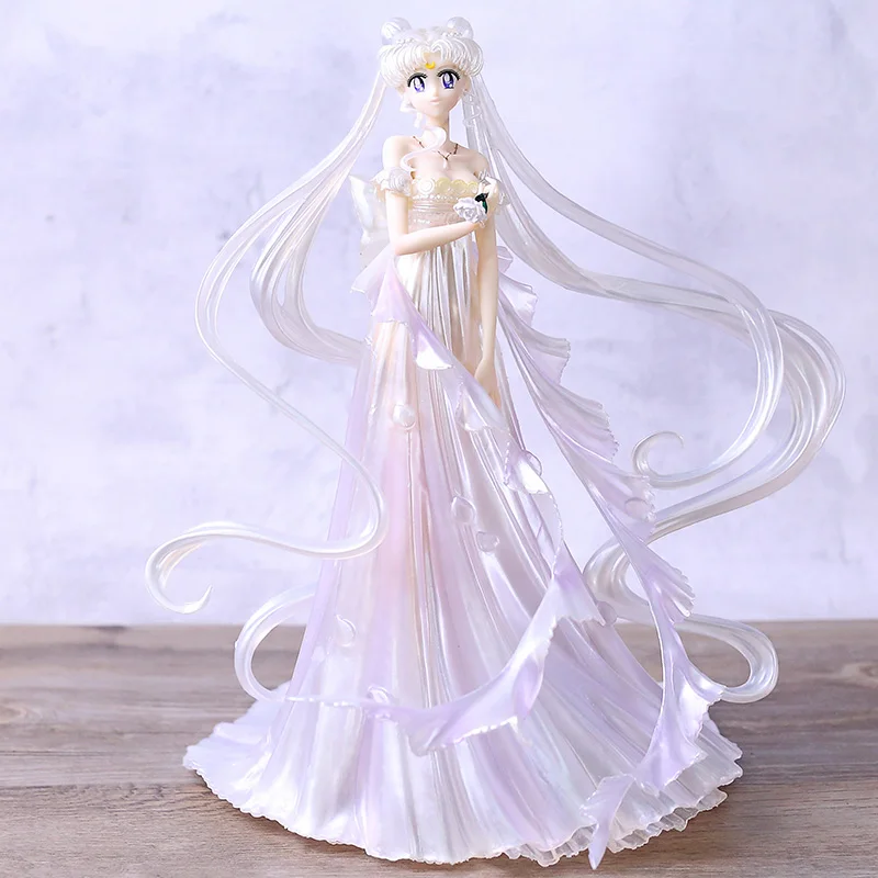 Nové Anime Sailor Moon Usagi Svadobné Šaty Figúrky Dievčatá PVC Figúrka Model Hračky Sailor Moon Akcie Obrázok Kolekcie darček