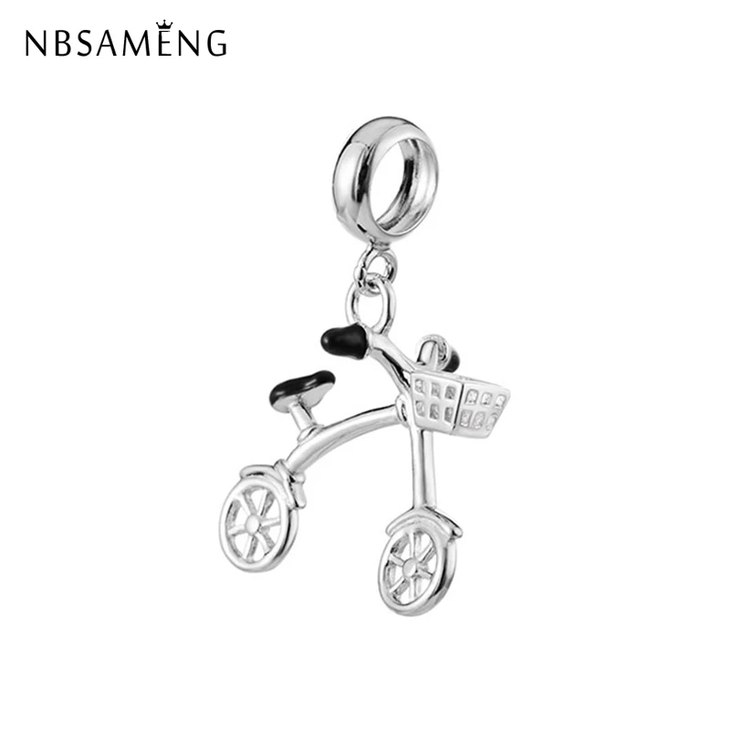 Nové Autentické 925 Sterling Silver Perličiek Čaro Bicykla Prívesok Charms Bicykli Nosenie Náramkov Ženy Diy Šperky