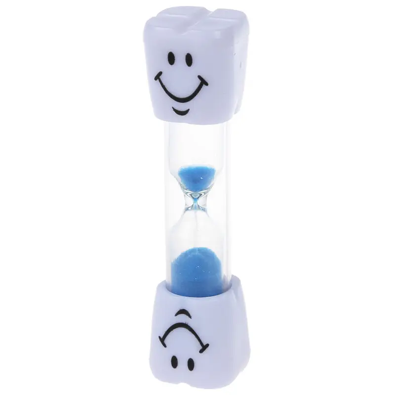 Nové Detské zubné Kefky, Časovač, Hodiny Deti Sandglass Úsmev Piesku Vajcia 2 Minút 1pcs (modrá 2 minút)