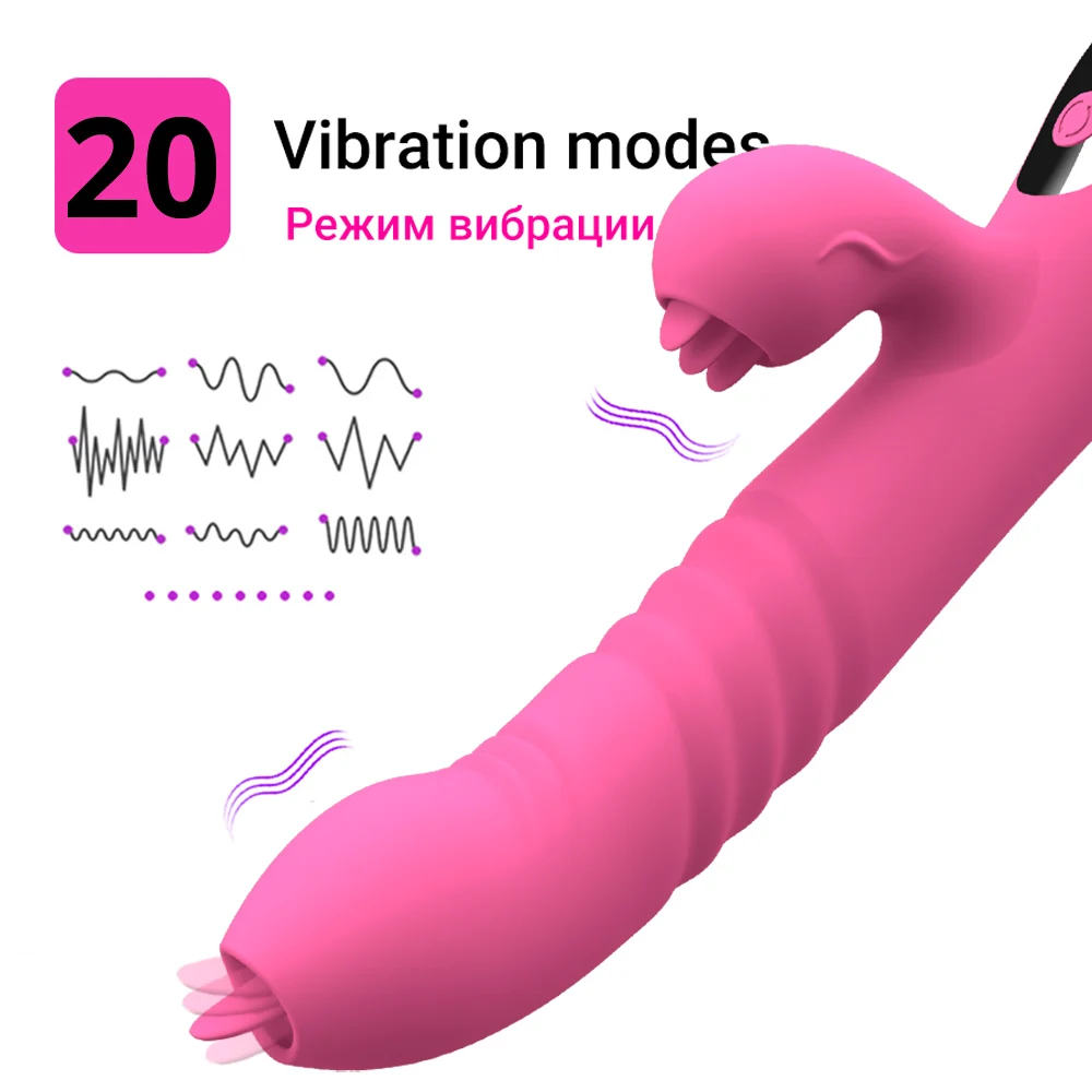 Nové Dildo Vibrátory pre Ženy, G Mieste Kúrenie Teleskopická Swing 20 Režimy Jazyk Vibrátor Vagíny, Klitorisu Masturbator Sex Hračky pre Dospelých