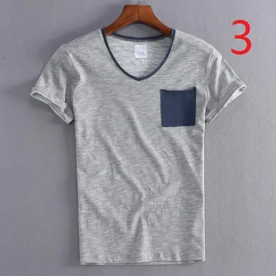 Nové farby zodpovedajúce pánske krátke rukávy T-shirt Tenké bavlnené tenké časti rukávy tričko chlapcov ležérne oblečenie tide