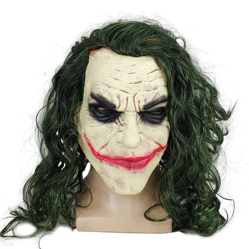 Nové Joker Maska Film Batman Dark Knight Horor Klaun Cosplay Maska s Zelené Vlasy Parochňa Strašidelné Halloween Party Kostým Prop
