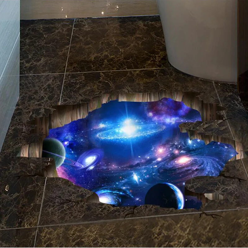 Nové Kreatívne 3D Vesmíru Galaxy Samolepky na Stenu, Na Strop Strechy samolepiace Art Nástenné Domova Nepremokavá Podlaha Nálepky Odtlačkový