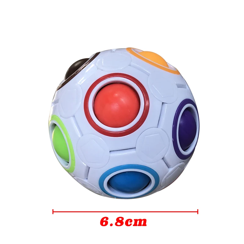 Nové Kreatívne Rainbow Futbal Magic Cube Hračka Sférické Hádanky, Detské Vzdelávacie Rainbow Loptu Hračky Zábava Pre Dospelých, Deti Darček