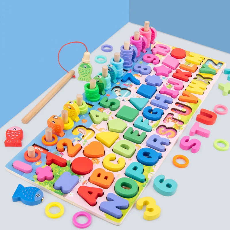 Nové Montessori Vzdelávacích Drevené Hračky Geometrický Tvar, Poznania, Puzzle, Hračky Matematika Hračky Skoro Vzdelávacie Hračky pre Deti Darček
