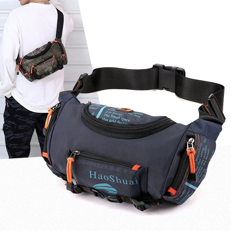Nové multifunkčné vonkajšie pás taška športové pánske ramenný messenger taška nepremokavé hrudníka taška na koni veľkú kapacitu pás taška