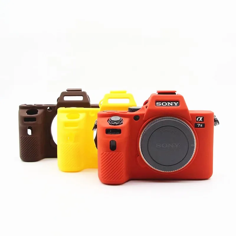 Nové, Mäkké Silikónové Fotoaparát prípade pre Sony A7 II A7II A7R Známka 2 Gumové Ochranné Telo Kryt Prípade Pleti