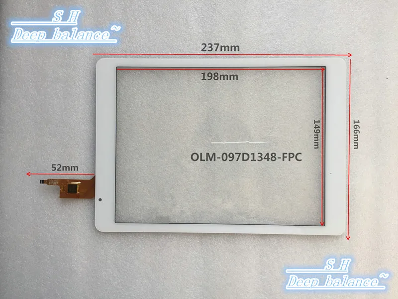 Nové OLM-097D1348-FPC Digitálne Sklenený Panel pre 9.7 palca Taiwan Moc TeclastX X98 Plus 3G Dotykový displej