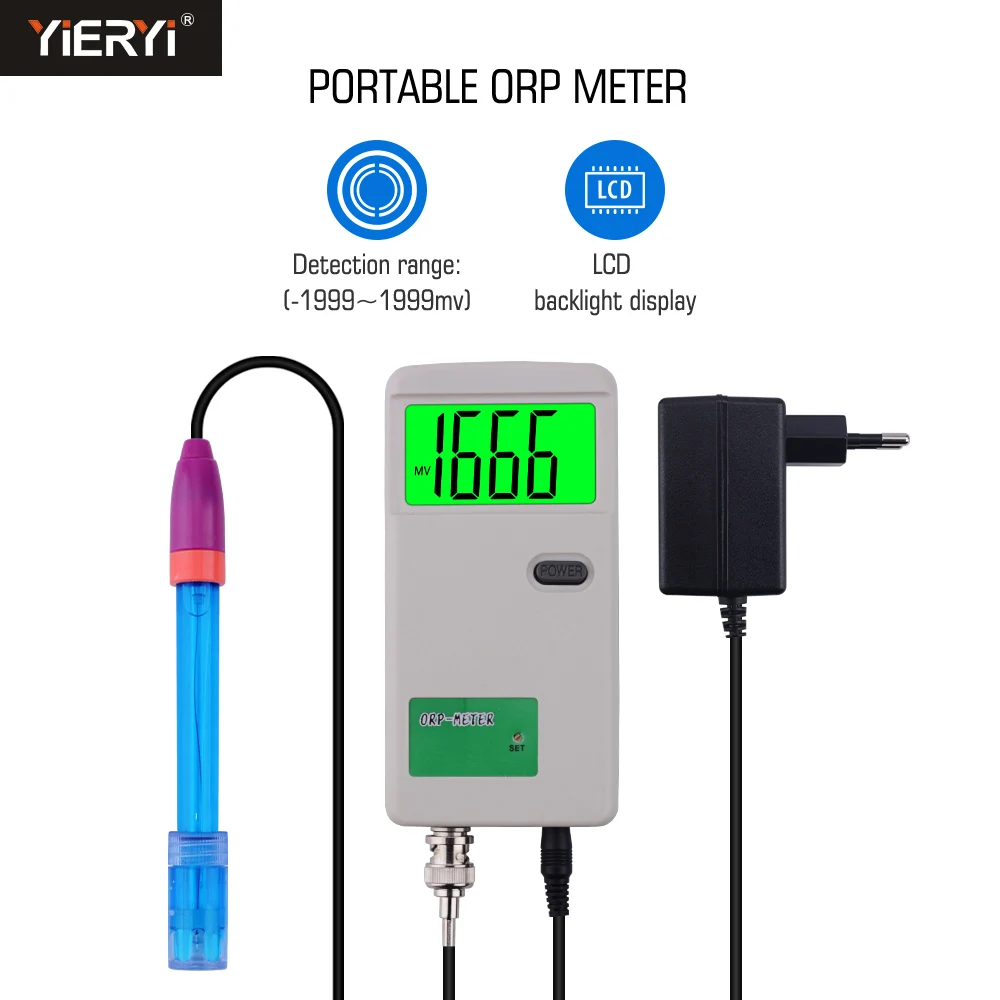 Nové ORP-3069 ORP Meter Digitálne Akvárium ORP Radič ORP Senzor Meter nabíjateľná pre úpravu Vody