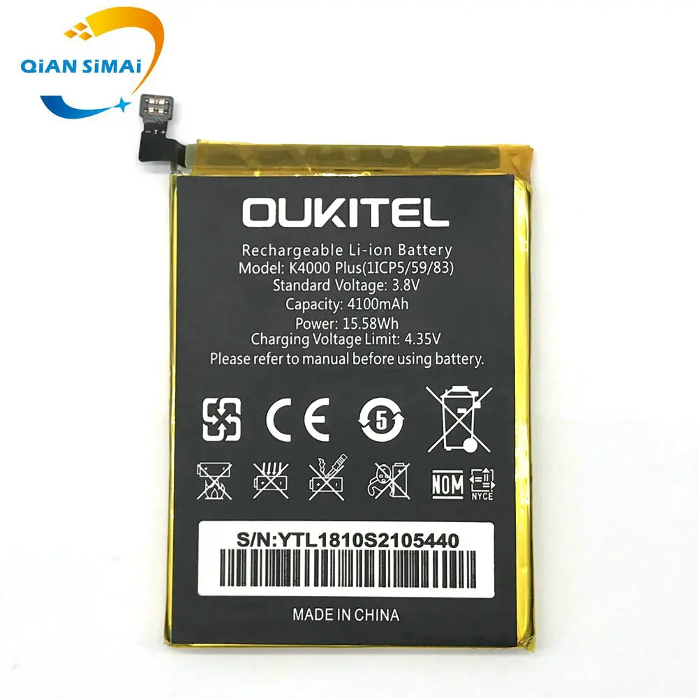 Nové Pre Oukitel K4000 plus Mobilný Telefón Oukitel K4000 plus Batérie + kódu sledovania