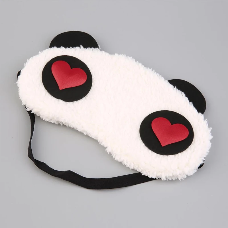 Nové Spanie Masky Na Spanie Zaviazanými Očami Mäkké Plyšové Očné Masky Roztomilé Biele Panda Oko Pokrytie Plyšové Maska Eyepatch Vlasom Zdravie Očí Kryt