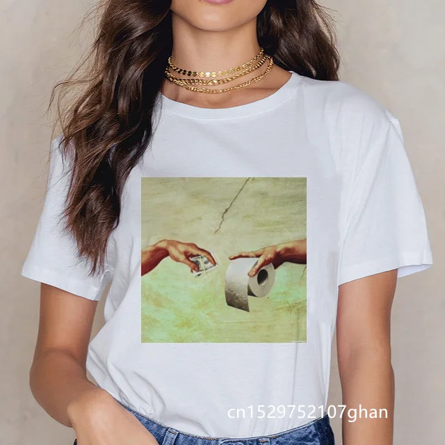 Nové T-shirt Žena som prežil Toaletný Papier panika 2020 Tričko Jar Leto dámske tričko Avant-garde vestidos O-Golier T-shirts