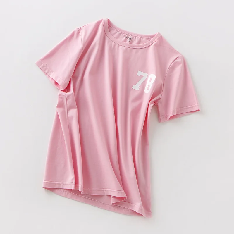 NOVÉ Vysoko kvalitné klasické letné mäkké dámske ležérne-krátke rukávy priedušná T-shirt