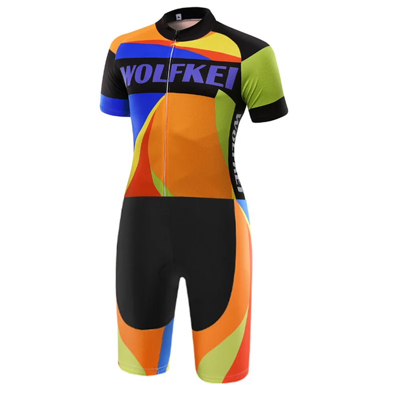 Nové WOLFKEI Skinsuit Cyklistické Oblečenie jeden kus Kombinézu Ropa Ciclismo MTB Cyklistické Oblečenie Mužov vonkajšie nosenie # SK0001804126