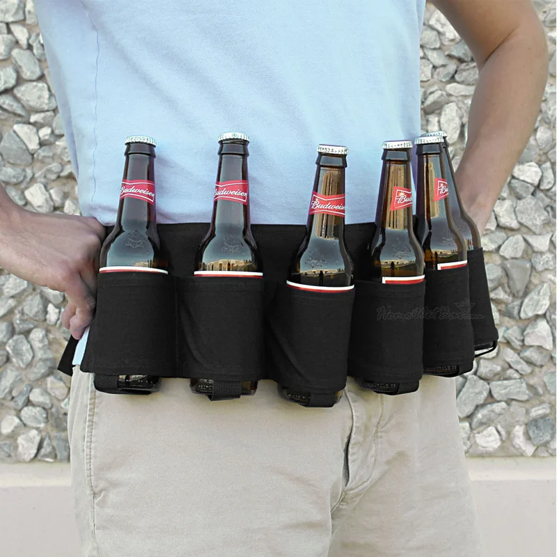 Nový 6 Pack Puzdro Prenosné pivo taška na Fľašu Pás Pivo Pás Taška Šikovný Fľaše Vína Nápoj Môže Držiteľ сумка холодильник