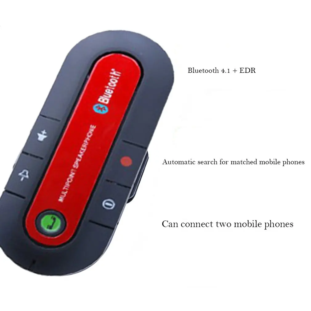 Nový Bluetooth Handsfree Súpravou do Auta Bezdrôtové Bluetooth Reproduktor Telefónu Hudobný Prehrávač MP3, Slnečná Clona Klip Odposluch s Nabíjačku do Auta