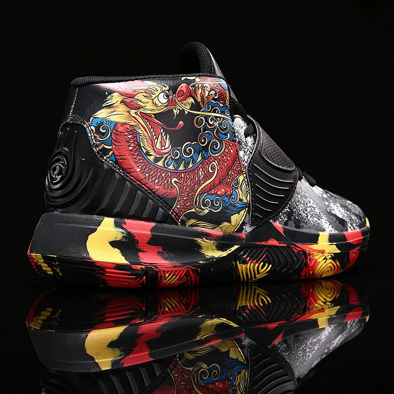 Nový high-top skutočné bojové športy basketbalovú obuv, kožené športové topánky All-star topánky 4 kamufláž outdoorové topánky