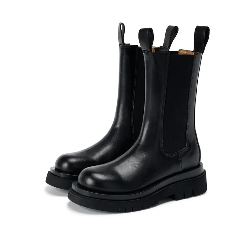 Nový Luxusný Chelsea Boots Ženy Členková Obuv Robustný Zimné Topánky na Platforme, Členkové Topánky Pošmyknúť na Päty topánky priedušná mujer
