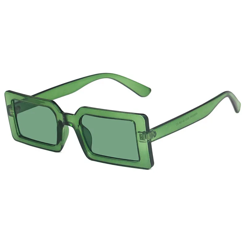 Nový Obdĺžnik Slnečné Okuliare Ženy Zelený Fluorescenčný Ulici Strieľal Okuliare Black Hrubé Rám Módne Žena V Pohode Slnečné Okuliare Dámy