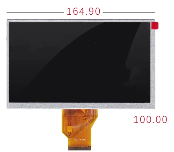 Nový, originálny 7 palcový LCD displej at070tn90v.1 AT070TN92 V. X 7DD1+1 FPC thickness3MM a 5MM