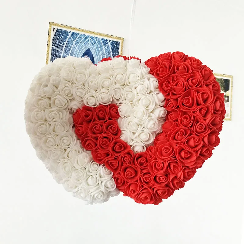 Nový produkt umelé ruže kvet stenu svadobné dekorácie ruže kvet Srdce-prívesok v tvare