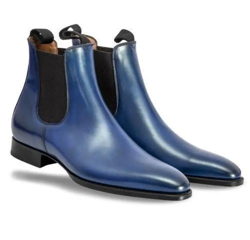 Nový Príchod Zapatos De Hombre Módny Štýlový Ručne Pu Kožené Formálne Chelsea Boots Muž Svadobné Šaty Topánky pre Mužov HB167