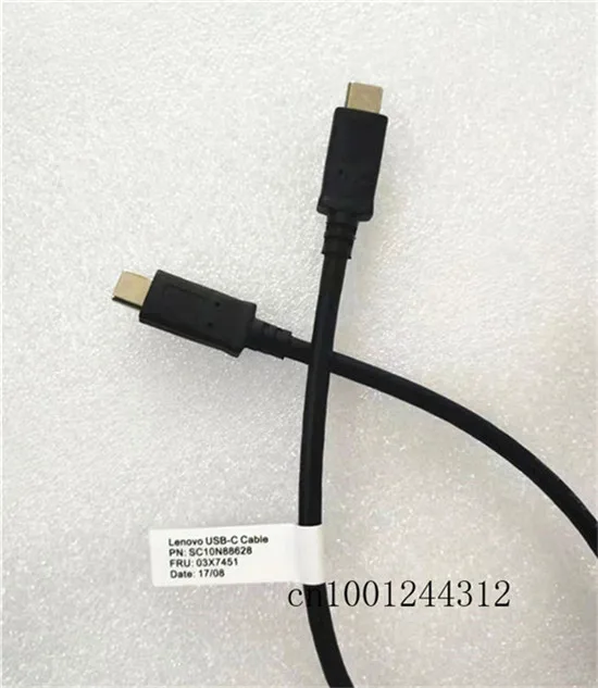 Nový USB-C Kábel Samec Samec 1M 03X7451 pre Lenovo Thinkpad T580 T570 P52S P72S Typ C Kábel