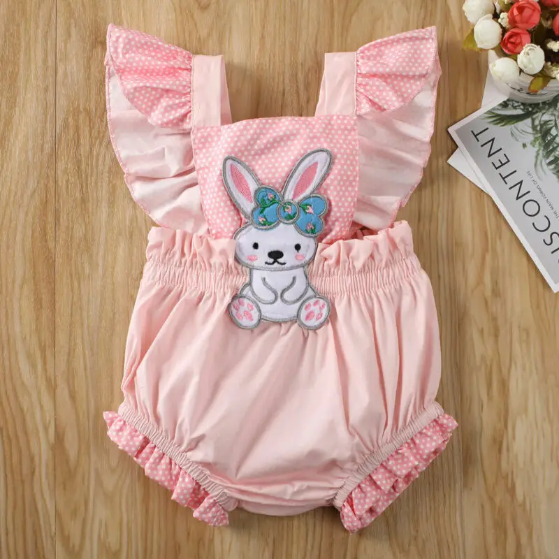 Nový Veľkonočný Zajačik Oblečenie Novonarodené Deti Baby Girl Romper Jumpsuit Oblečenie