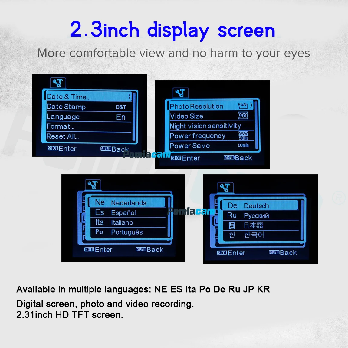 Nočné Videnie Binokulárne Ďalekohľad Digitálne Lov fotoaparát 2.3 palcový LCD Denné a Nočné Videnie Ďalekohľad pre Lov