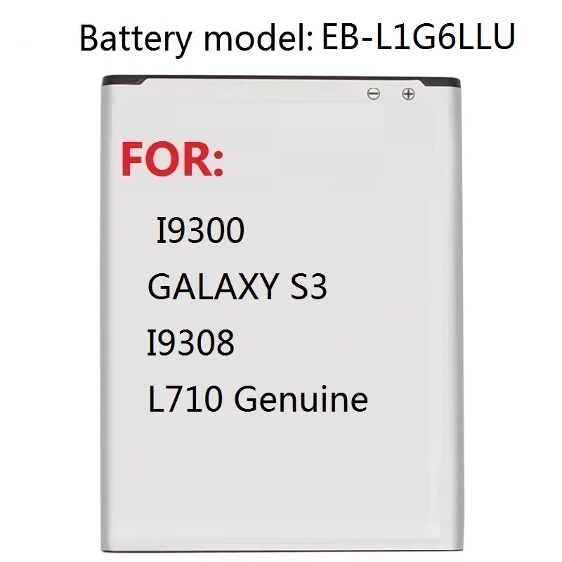 Náhradná Batéria EB-L1G6LLU Pre Samsung I9300 GALAXY S3 I9308 L710 Originálne Batérie Telefónu 2100mAh