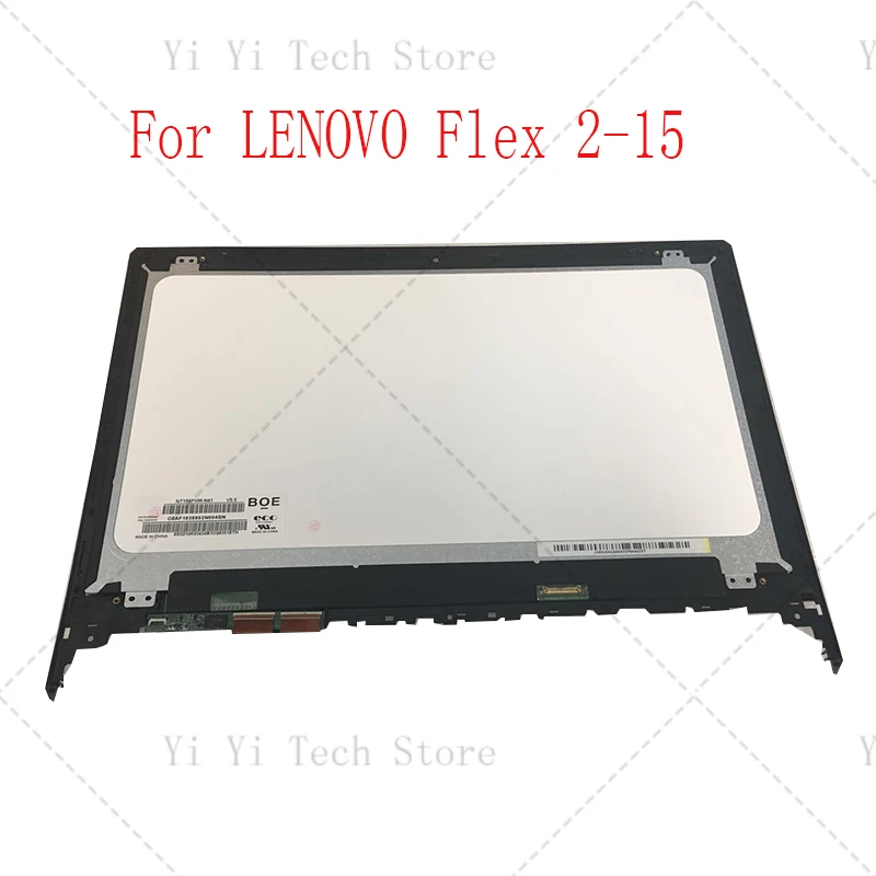 Náhradné lcd displej Pre Lenovo Flex 2 15 15D Predný Panel 1366*768 1920*1080 dotykový displej digitalizátorom. s rámom montáž