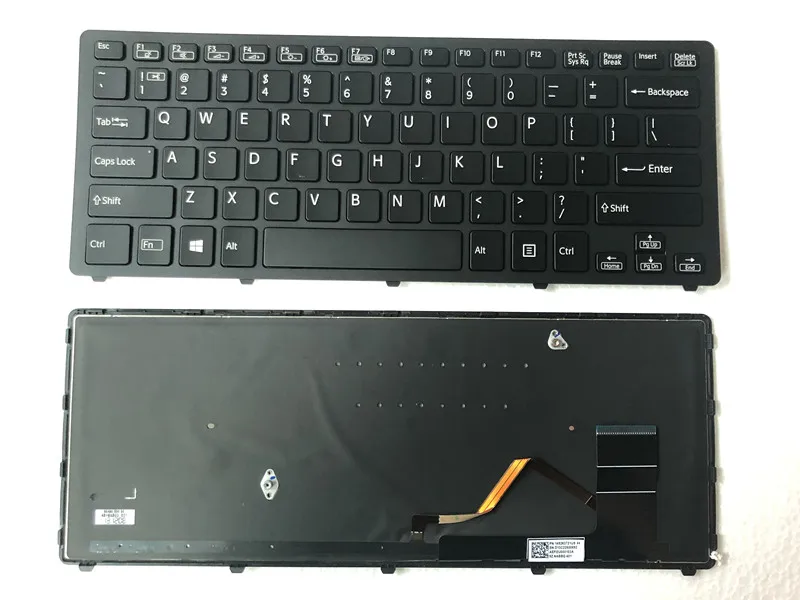 NÁS klávesnica Pre Notebook Sony Vaio SVF14N SVF14N1J2R SVF14N1L2R SVF14N1N2E s Podsvietený rámik NÁS Layout