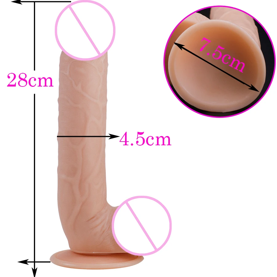 Obrovské dildo ženská masturbácia Mäkké Realistické Dildo Umelý Penis pre ženy prísavky Dospelých, Erotické, Sexuálne Hračky, Ženy Masér