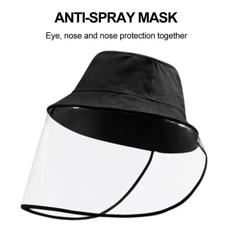 Ochranný Štít na Tvár Transparentné Maska Anti-fog Sliny pleťové Masky Vetru Rybár Klobúk S Vymeniteľné Gorro ochranný kryt