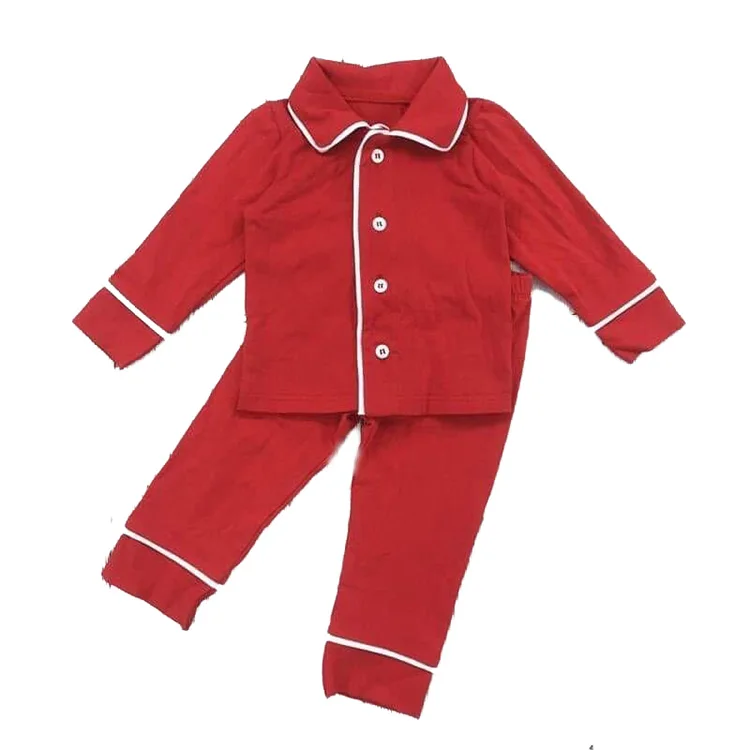 Od 0 do 16 rokov staré baby Vianočné jeseň zima nové bavlnené chlapčenské vyhovovali červená Prehrabať dieťa Unisex detské Pyžamo Set20