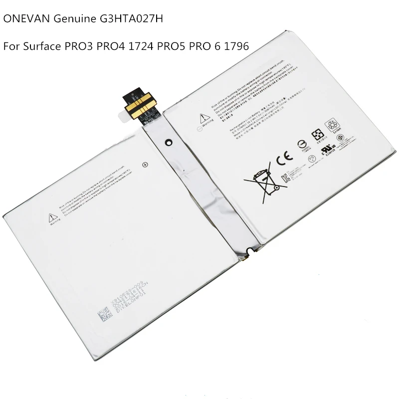 ONEVAN Originálne batérie G3HTA027H DYNR01 pre MICEOSOFT Povrchu Pro 4 1724 PRO3 PRO4 1724 PRO5 1796 notebook 7.5 V, 5087mAh 38.2 W