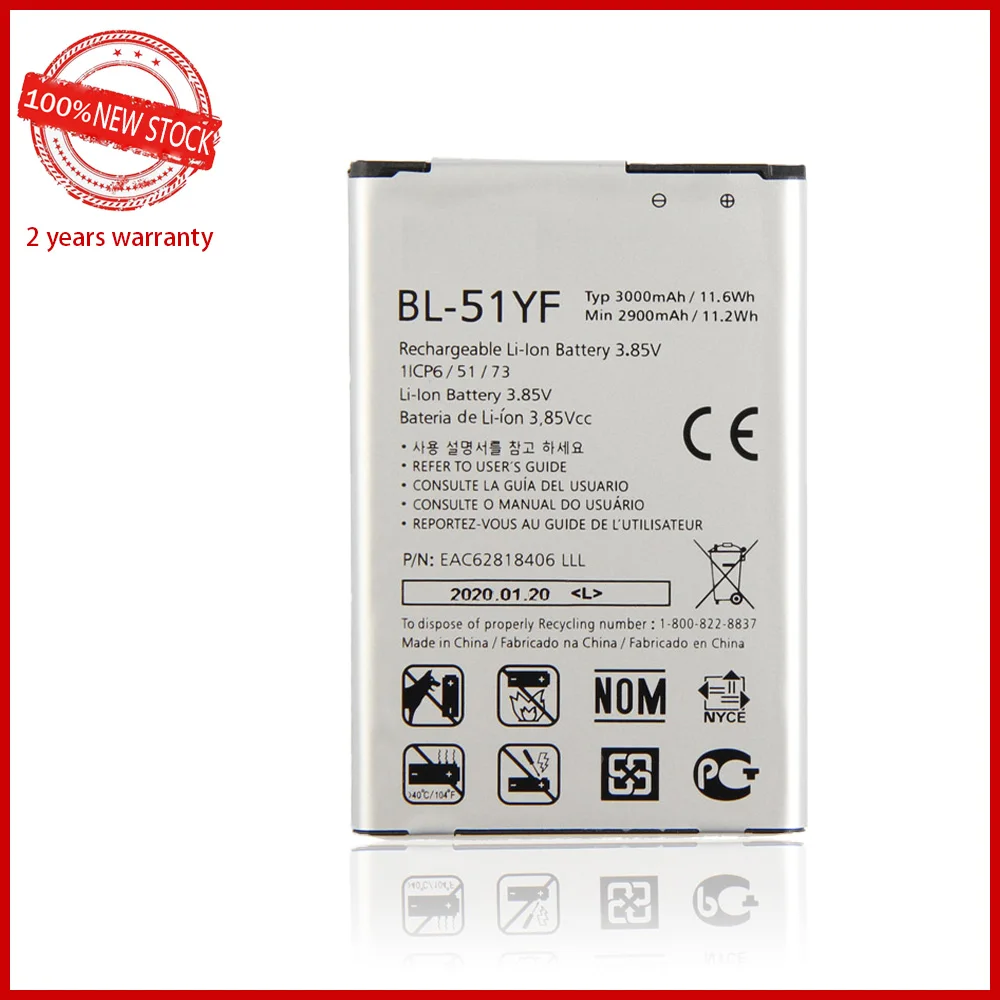 Originálne 3000mAh BL-51YF BL51YF BL 51YF Batéria Pre LG G4 H810 H815 H818 F500 US991 VS986 Telefón, kvalitné Batérie