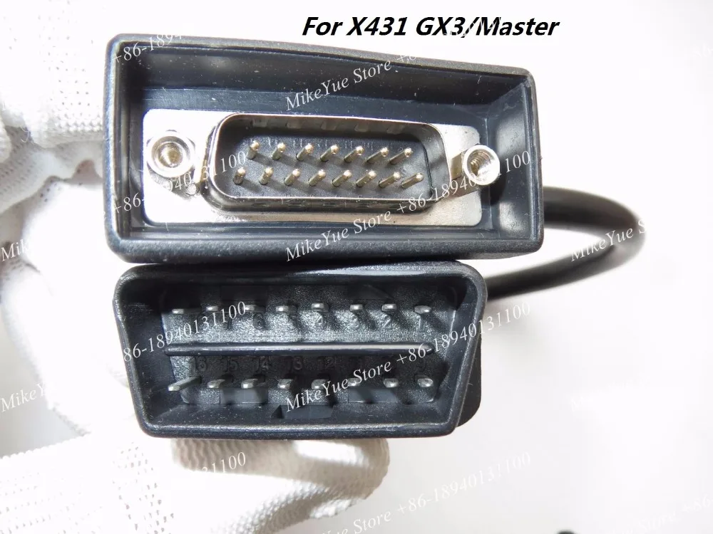 Originálne pre LAUNCH X431 pre NISSAN -14+16 pin pre GX3 Master OBDII na NISSAN -14+16 Adaptér X431 OBD II Konektor