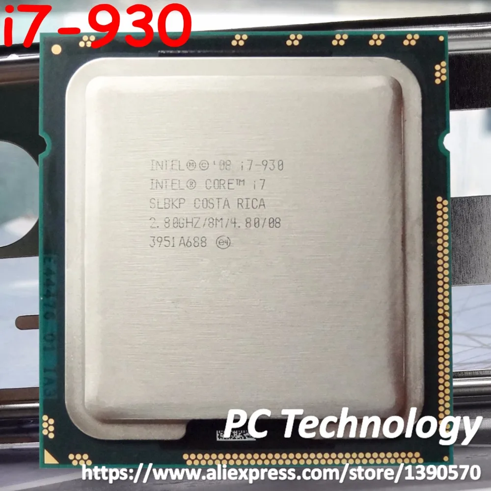 Originálne procesory Intel Core i7 930 procesor i7-930 CPU 8M Cache 2.80 GHz, 4-jadrá LGA1366 doprava zadarmo loď sa v rámci 1 deň