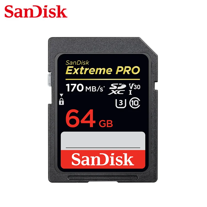 Originálne SanDisk Extreme PRO Čítať Rýchlosť 170MB/S Skladovaní 128 gb 64 gb 256 GB V30 UHS-I, Pamäťové SD Karty Pre Full HD Kamier