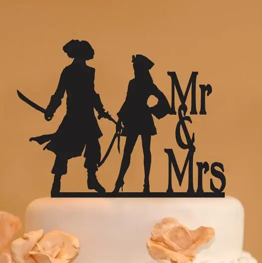 Osobné Piráti páry, Pán a Pani svadobnú Tortu Mulčovače, nevesta ženícha zapojenie svadobné sprcha dekorácie
