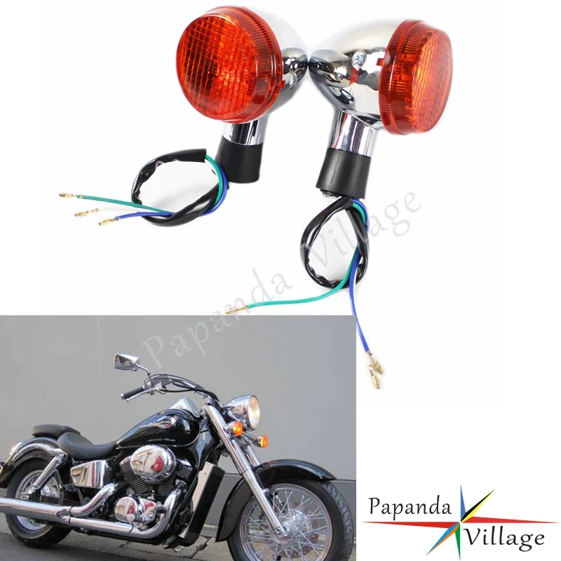 Papanda Motorke Chrome Predné Zase Signálu Flash Blinker Lampy Honda Shadow 400 750 VT750 04-07