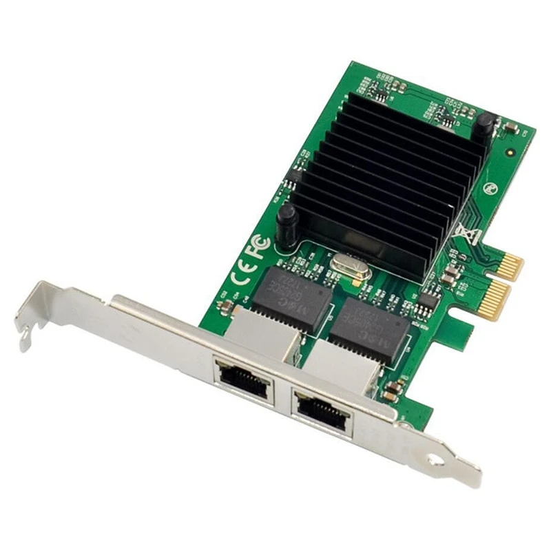 PCI-E X1 Gigabit Ethernet Elektrické Port Sieťová Karta 1000M PCIe Dual Elektrické Port RJ45 Sieťová Karta 82575EB